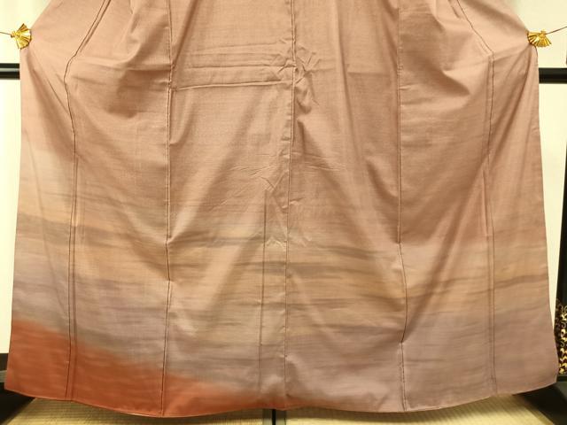 平和屋着物●本場大島紬 訪問着 霞文 暈し染め 正絹 逸品 AABF5921fy