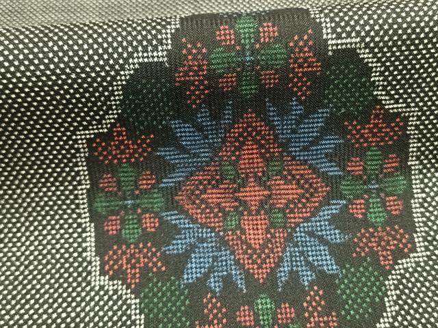 平和屋着物●本場大島紬　一元7マルキ　吉祥花文　正絹　逸品　AABF5923fy