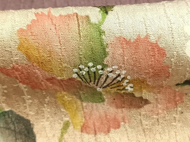 平和屋着物●訪問着 手描き 枝花文 暈し染め 正絹 逸品 未使用 AABF5924fy