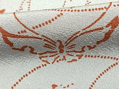 平和屋着物●上質な小紋 型染め 舞蝶文 正絹 逸品 AABF5925fy