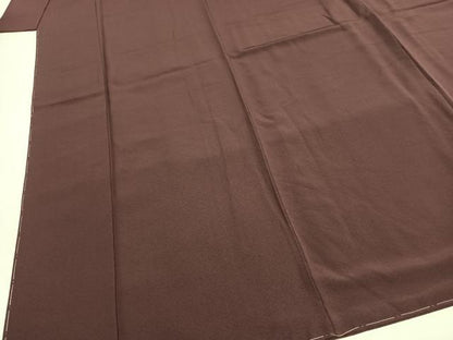 平和屋着物●上質な色無地　紫鳶色　正絹　逸品　未使用　AABF5927fy