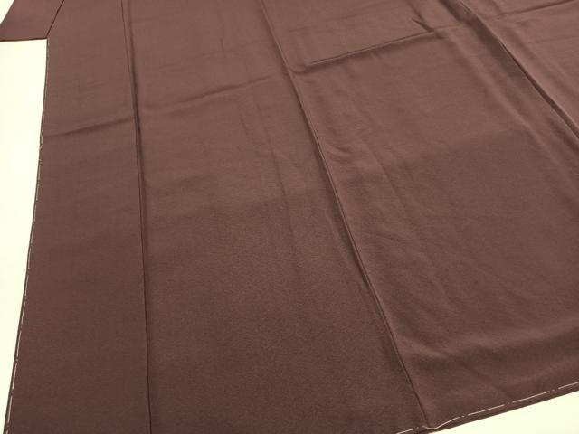 平和屋着物●上質な色無地　紫鳶色　正絹　逸品　未使用　AABF5927fy