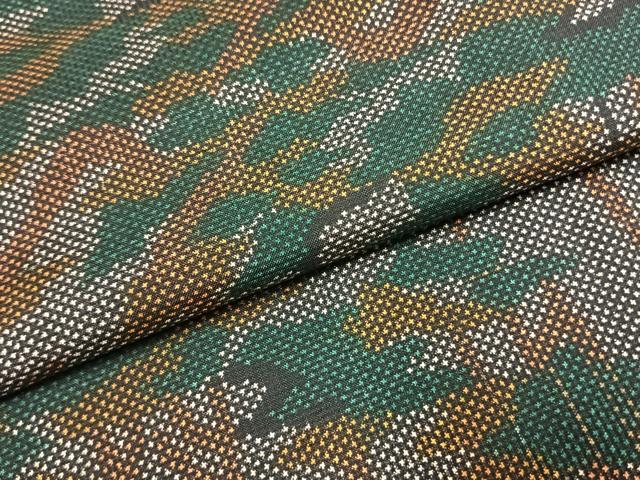 平和屋着物●本場大島紬　一元絣　樹林文　正絹　逸品　未使用　AABF5935fy