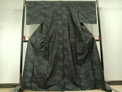 平和屋着物●本場大島紬　熨斗花文　正絹　逸品　AABF5938fy