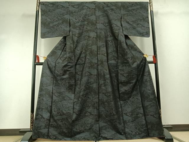 平和屋着物●本場大島紬　熨斗花文　正絹　逸品　AABF5938fy