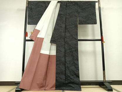 平和屋着物●本場大島紬　熨斗花文　正絹　逸品　AABF5938fy
