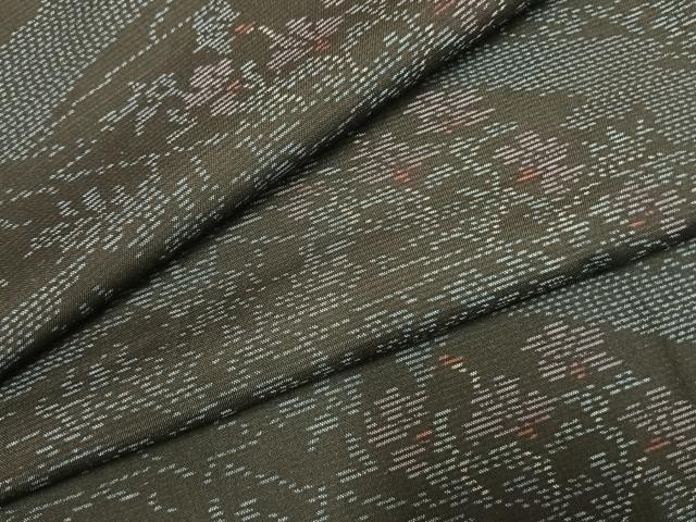 平和屋着物●本場大島紬　熨斗花文　正絹　逸品　AABF5938fy