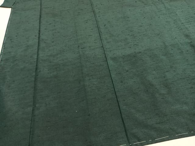 平和屋着物●男性　紬　アンサンブル　虫襖色　正絹　逸品　AABF5942fy