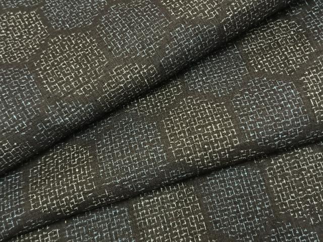 平和屋着物●本場結城紬　重要無形文化財　80亀甲　亀甲文様　正絹　逸品　未使用　AABF5944fy