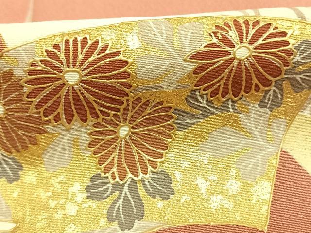 平和屋着物●訪問着 友禅 地紙花鳥文 金彩 正絹 逸品 AABF5946fy