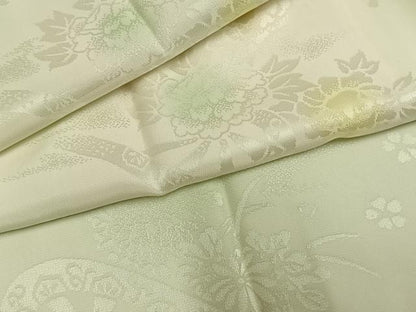 平和屋着物●長襦袢 袷 片輪車花地紋 暈し染め 正絹 逸品 AABF5948fy