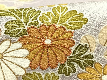 平和屋着物●創業460年・千總　訪問着　駒刺繍　風景花文　暈し染め　金彩　正絹　逸品　AABF5949fy