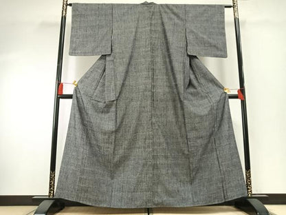 平和屋着物●上質な紬　霞文　正絹　逸品　AABF5954fy