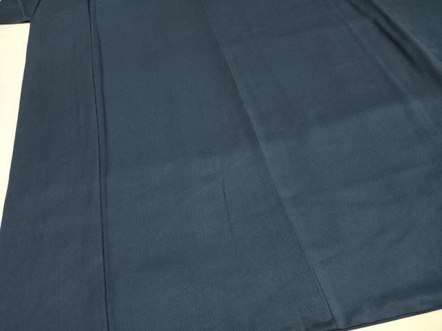 平和屋着物●上質な色無地　紺青色　正絹　逸品　AABF5955fy