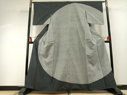 平和屋着物●訪問着 紬地 抽象文様 正絹 逸品 AABF5961fy