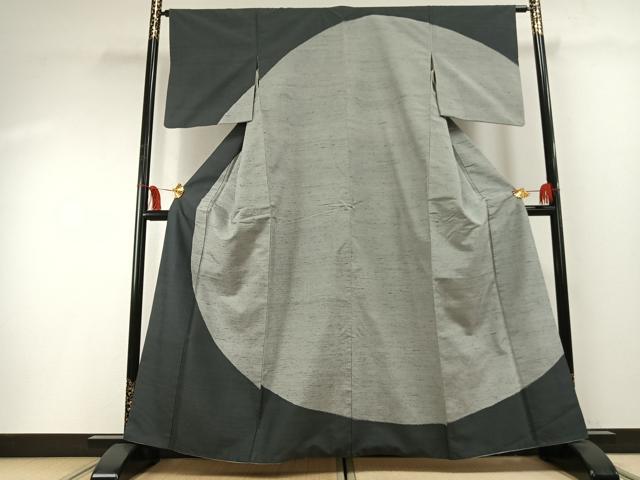 平和屋着物●訪問着 紬地 抽象文様 正絹 逸品 AABF5961fy