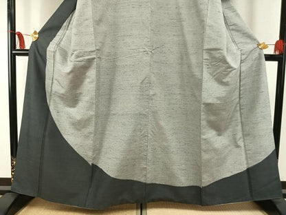 平和屋着物●訪問着 紬地 抽象文様 正絹 逸品 AABF5961fy