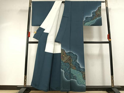 平和屋着物●訪問着 辻が花 暈し染め 正絹 逸品 未使用 AABF5964fy