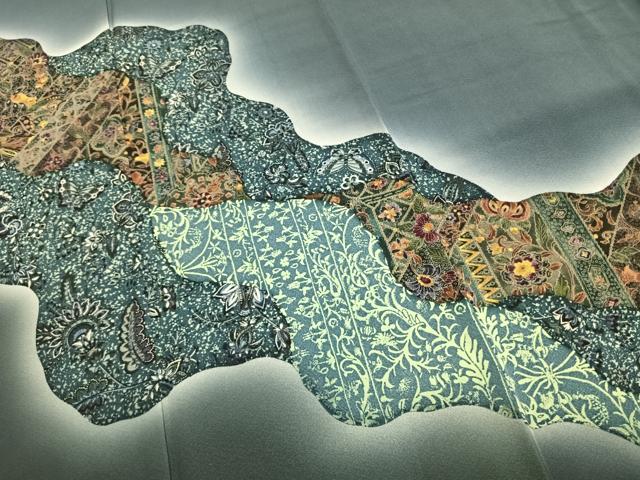 平和屋着物●訪問着 辻が花 暈し染め 正絹 逸品 未使用 AABF5964fy