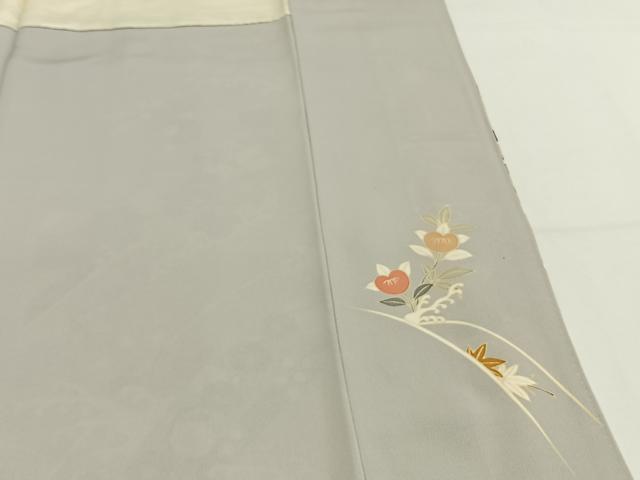 平和屋着物●訪問着　友禅　駒刺繍　熨斗花文　暈し染め　正絹　逸品　AABF5965fy