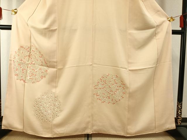 平和屋着物●訪問着 草花文 金彩 正絹 逸品 AABF5967fy