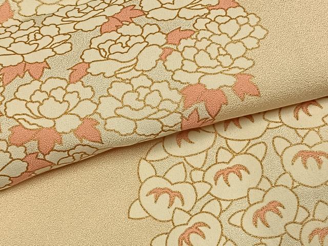 平和屋着物●訪問着 草花文 金彩 正絹 逸品 AABF5967fy