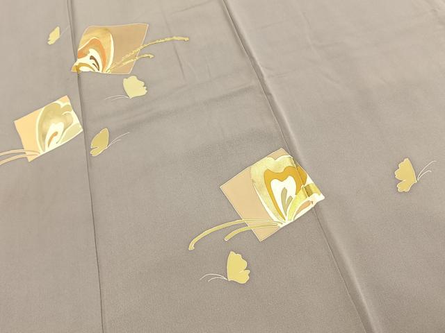 平和屋着物●訪問着 駒刺繍 色紙舞蝶文 金彩 正絹 逸品 AABF5970fy