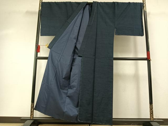 平和屋着物●男性　紬　アンサンブル　褐返色　キングサイズ　正絹　逸品　未使用　AABF5978fy