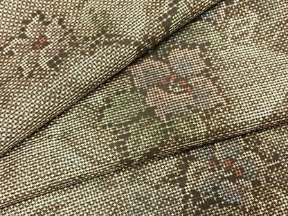 平和屋着物●本場大島紬　一元7マルキ　枝花文　正絹　逸品　AABF5983fy