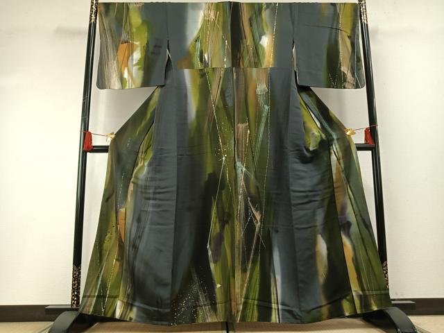 平和屋着物●訪問着　霞文　暈し染め　金彩　正絹　逸品　AABF5984fy