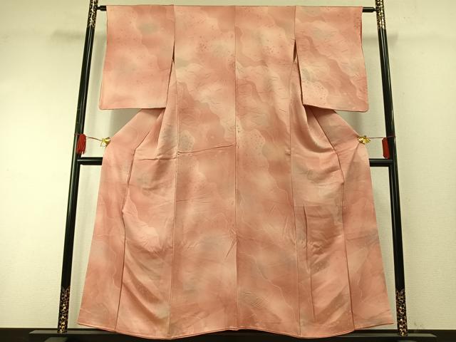 平和屋着物■上質な小紋 道長文 暈し染め 正絹 逸品 AABF5985fy