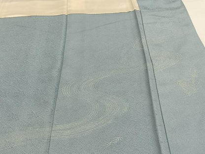 平和屋着物■豪華色留袖 刺繍 流水花文 金糸 正絹 逸品 AABF5990fy