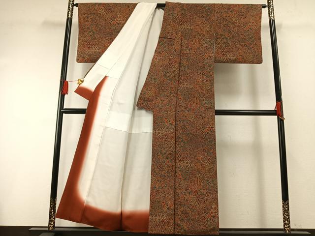 平和屋着物□上質な小紋 切嵌文 正絹 逸品 AABF5995fy