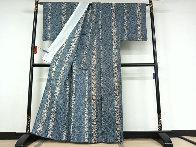 平和屋着物▽小紋 単衣 辻が花 洗える着物 AABF6001jh