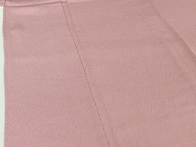 平和屋着物▽上質な色無地 単衣 石竹色 正絹 逸品 AABF6004jh