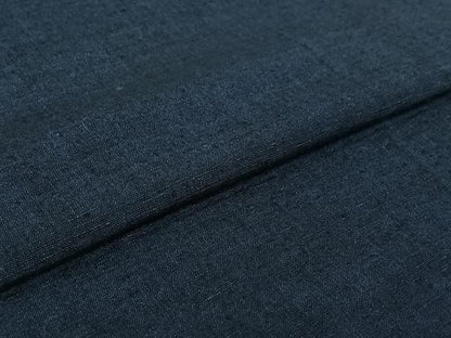 平和屋着物▽男性 紬 アンサンブル 単衣 濃藍色 正絹 逸品 AABF6006jh