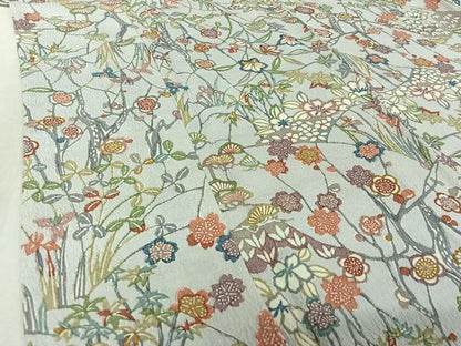 平和屋着物▽上質な小紋 単衣 型染め 松竹梅文 正絹 逸品 未使用 AABF6009jh