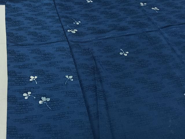 平和屋着物▽上質な小紋 単衣 舞花文 正絹 逸品 AABF6012jh