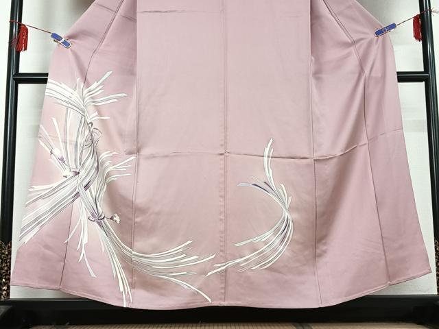 平和屋着物▽訪問着 単衣 束ね熨斗文 暈し染め 正絹 逸品 AABF6015jh