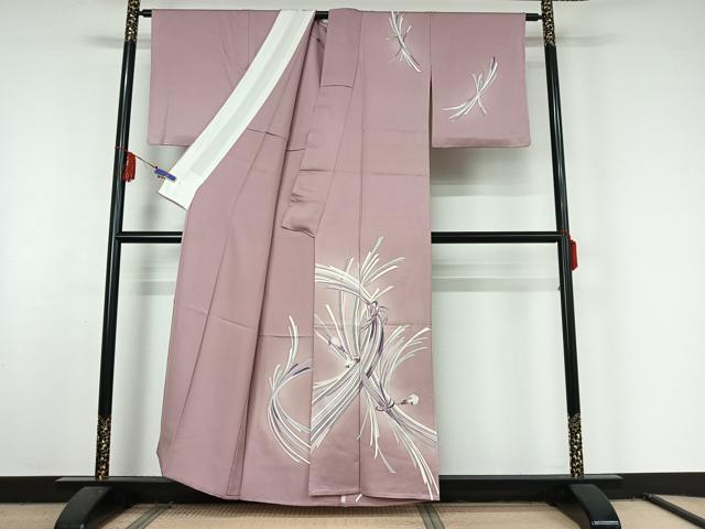 平和屋着物▽訪問着 単衣 束ね熨斗文 暈し染め 正絹 逸品 AABF6015jh