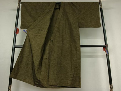 平和屋着物▽男性 紬 単衣 アンサンブル 霞文 正絹 逸品 AABF6018jh
