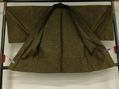 平和屋着物▽男性 紬 単衣 アンサンブル 霞文 正絹 逸品 AABF6018jh