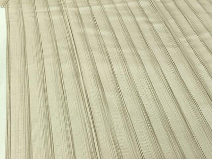 平和屋着物▽上質な紬 単衣 縞 正絹 逸品 AABF6019jh