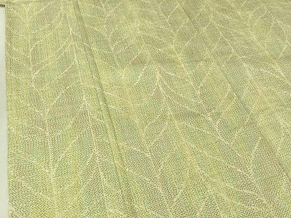 平和屋着物▽上質な紬 単衣 枝葉文 高島屋扱い 正絹 逸品 AABF6021jh