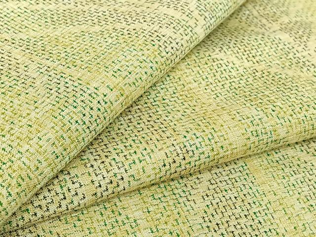 平和屋着物▽上質な紬 単衣 枝葉文 高島屋扱い 正絹 逸品 AABF6021jh
