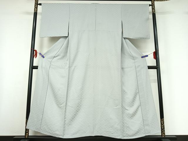 平和屋着物▽上質な色無地 単衣 薄雲鼠色 正絹 逸品 AABF6022jh
