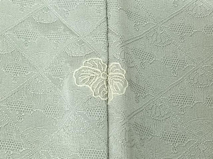 平和屋着物▽上質な色無地 単衣 薄雲鼠色 正絹 逸品 AABF6022jh