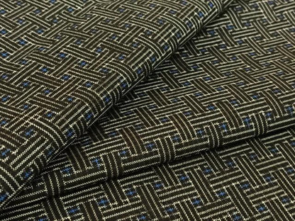 平和屋着物▽本場大島紬　龍郷絣　秋名バラ　単衣　正絹　逸品　AABF6025jh