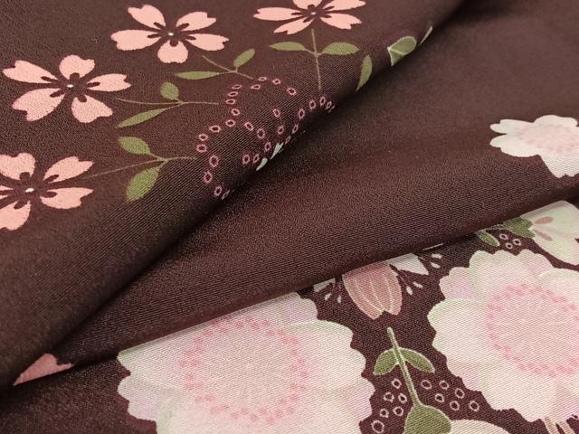 平和屋着物▽小紋 単衣 花丸文 洗える着物 AABF6031jh