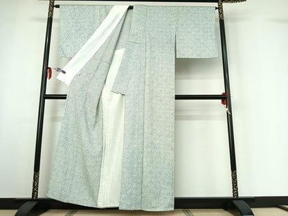 平和屋着物▽上質な小紋 単衣 鹿の子文様 正絹 逸品 AABF6038jh